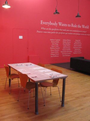 Vue de l’exposition de la Session 16, Salon Rouge du Magasin-CNAC, septembre 2007.